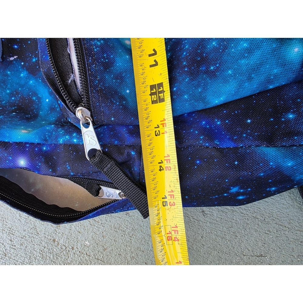 JanSport SuperBreak Backpack Blue Purple Galaxy Nebula Space Print School Bag E3 - Picture 7 of 16